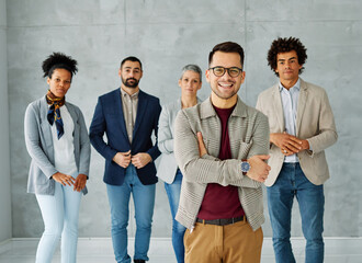 business team businesswoman success meeting office teamwork happy portrait businessman together education cheerful colleague group successful startup - 757482867