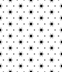 Black and white seamless abstract pattern. Background and backdrop. Grayscale ornamental design.