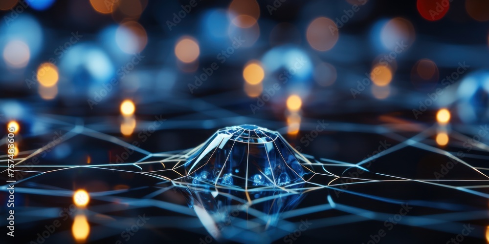 Poster abstract network design symbolizing connectivity
