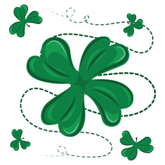 Cheerful St. Patrick's Day illustration vector with white background