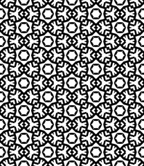 Black and white seamless abstract pattern. Background and backdrop. Grayscale ornamental design.