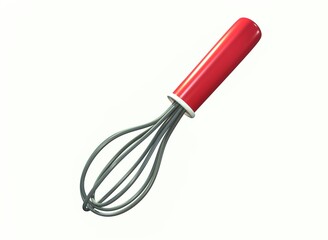 cartoon whisk on a white background 3d rendering