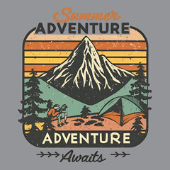 Obraz premium Summertime vector Colorful and fashionable t-shirt design for men and women