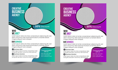 Modern Corporate Business Flyer Design Template.