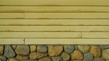 Wood and stone wall Texture background