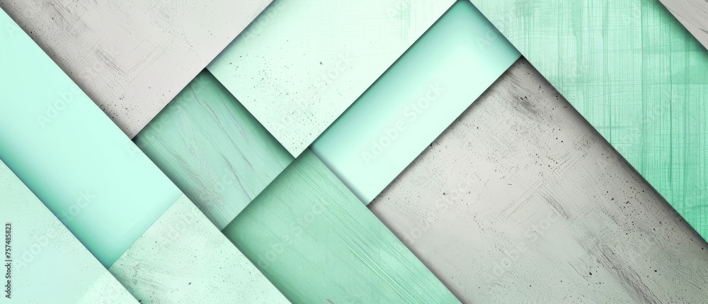 Leinwandbilder abstract texture gray grey turquoise background banner with 3d geometric gradient shapes for website