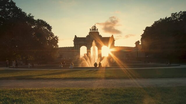 Brussels Belgium Medieval city in Europe. Art and culture. Tourists from all over the world. The centre of the city capital of the European Union the Parliament Leuven Martelarenplein 