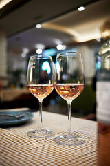 two glasses of white wine