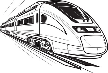 Velocity Vanguard Streamlined Emblem for High Speed Train Express Zoom Dynamic Black Logo Emblem