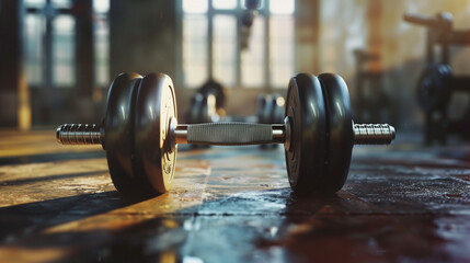 close up of a dumbbell weights