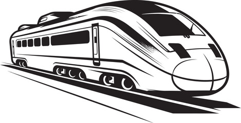 Sonic Swift Vector Icon Design of Bullet Train Velocity Verve Emblem of High Speed Bullet Train