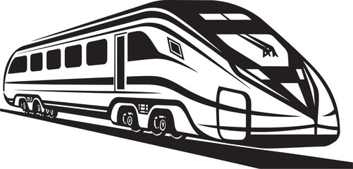 Sonic Surge Dynamic Vector Icon for High Speed Train Fleet Flash Streamlined Emblem Design of Bullet Train