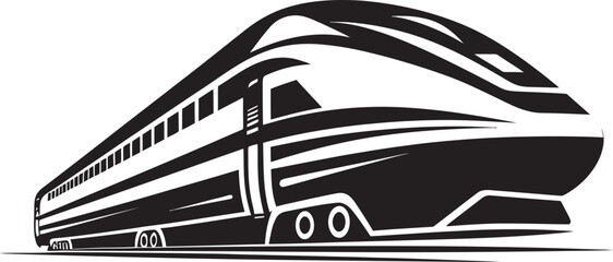 Sonic Surge Streamlined Emblem Design for High Speed Train Fleet Flash Iconic Black Logo with Bullet Train