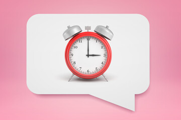 Alarm Clock in Speech Bubble