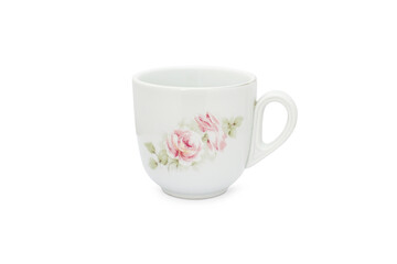 Classic-style teacup with a floral theme.