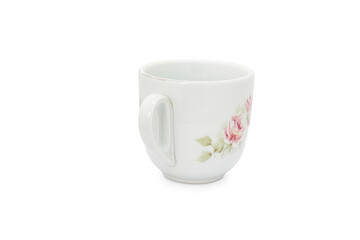 Classic-style teacup with a floral theme.