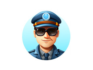 pilot icon isolated on transparent background, transparency image, removed background