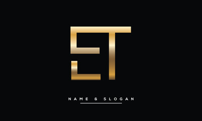 Fototapeta premium TE, ET, T, E, Abstract Letters Logo monogram