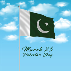 Vector Illustration of 23 March Pakistan Republic Day 