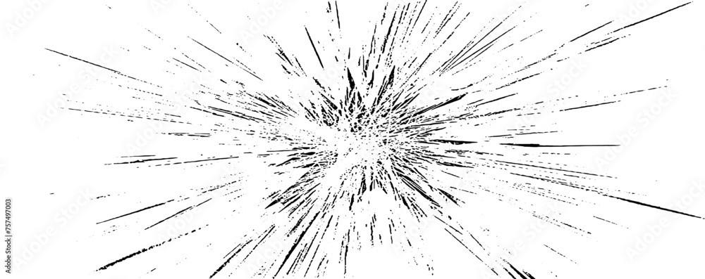 Poster circular starburst explosion texture. distressed uneven grunge background. abstract vector illustrat