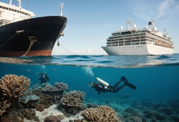 cruise ship in the port