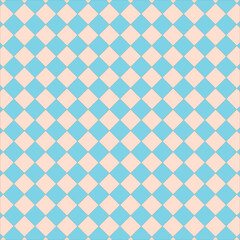 Pink and blue checkered background.