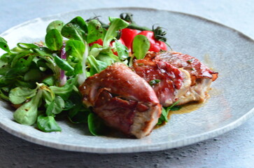 Preparation of Saltimbocca alla Romana
