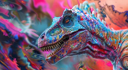 photorealistic image of a dinosaur