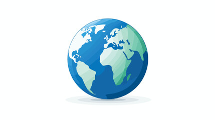 Flat icon A globe with a peace symbol on it symboli