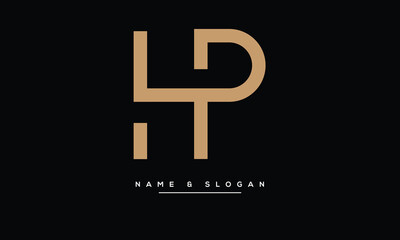 Alphabets HP, PH, Initials Letters Logo Monogram	