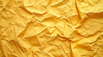 crumpled yellow paper background.