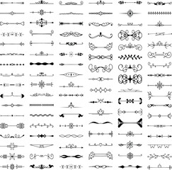 100 Hand Drawn Text Dividers Graphics
 - obrazy, fototapety, plakaty