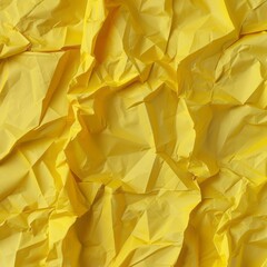 crumpled yellow paper background.