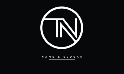 TN, NT, T, N, Abstract Letters Logo Monogram