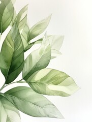 Detailed view of a vibrant green leaf with visible veins, set against a plain white backdrop.