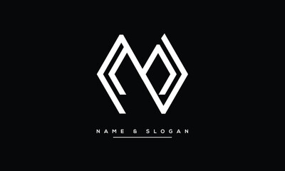 MN, NM, Abstract Letters Logo Monogram