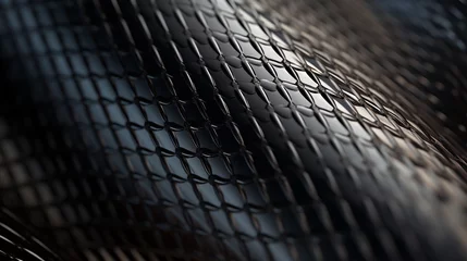 Foto op Plexiglas Ultra-realistic 8K image, Carbon fiber weave texture сreated with Generative Ai © Andrii Yablonskyi