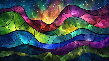 An abstract digital wallpaper with dynamic waves , perfect for creative backdrops.