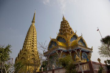 Fototapeta premium Temple Wat Phnom Sampeau Cambodia on an autumn sunny day.