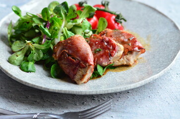 Preparation of Saltimbocca alla Romana