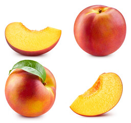 Fresh organic peach isolated - 757505476