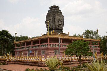 Phnom Pros Temple Kampong Cham Cambodia on a sunny winter day