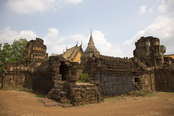 Naklejka premium Wat Nokor Kampong Cham Cambodia on a sunny winter day