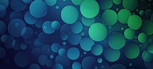 Dark Blue, Green pattern with circles. Abstract decorative design in gradient style with bubbles. Design for posters, banners.