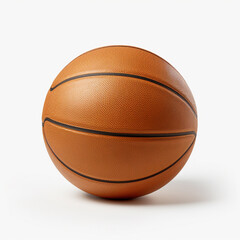 Obraz premium a basketball on isolated white background, fully detailed сreated with Generative Ai