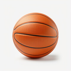 Obraz premium a basketball on isolated white background, fully detailed сreated with Generative Ai