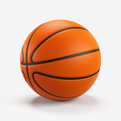 Fototapeta premium a basketball on isolated white background, fully detailed сreated with Generative Ai