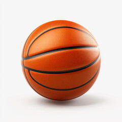 a basketball on isolated white background, fully detailed сreated with Generative Ai