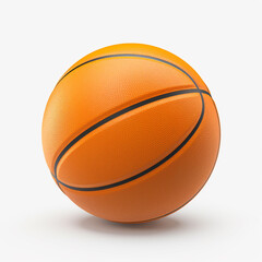 Obraz premium a basketball on isolated white background, fully detailed сreated with Generative Ai