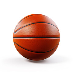 Obraz premium a basketball on isolated white background, fully detailed сreated with Generative Ai